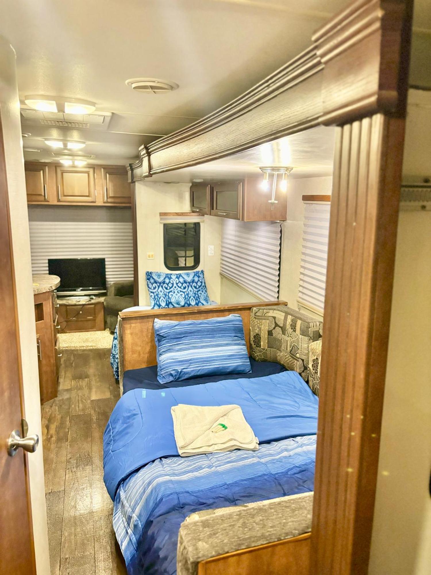 Camping In Modern Rv Trailer *