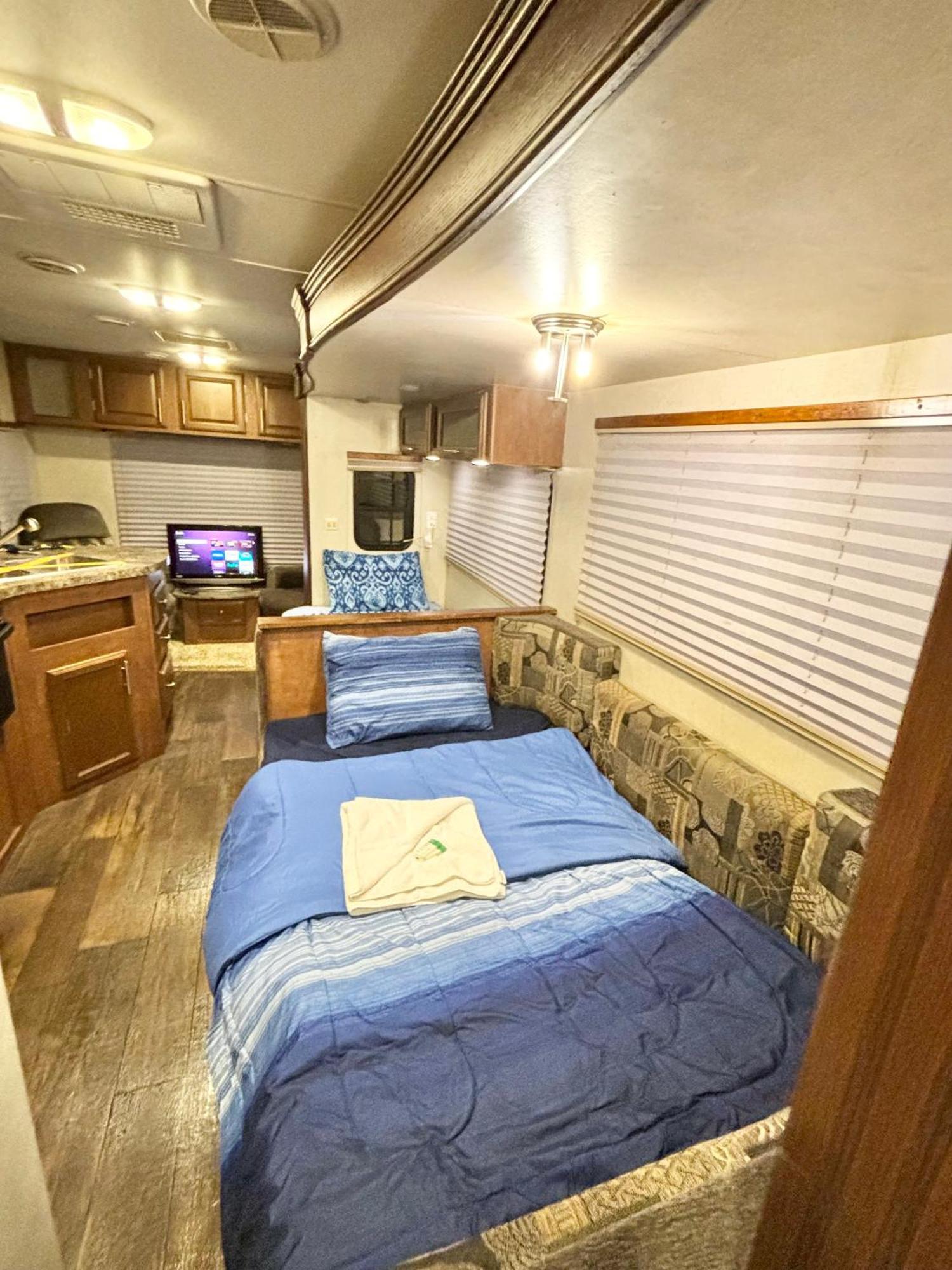 Camping In Modern Rv Trailer *
