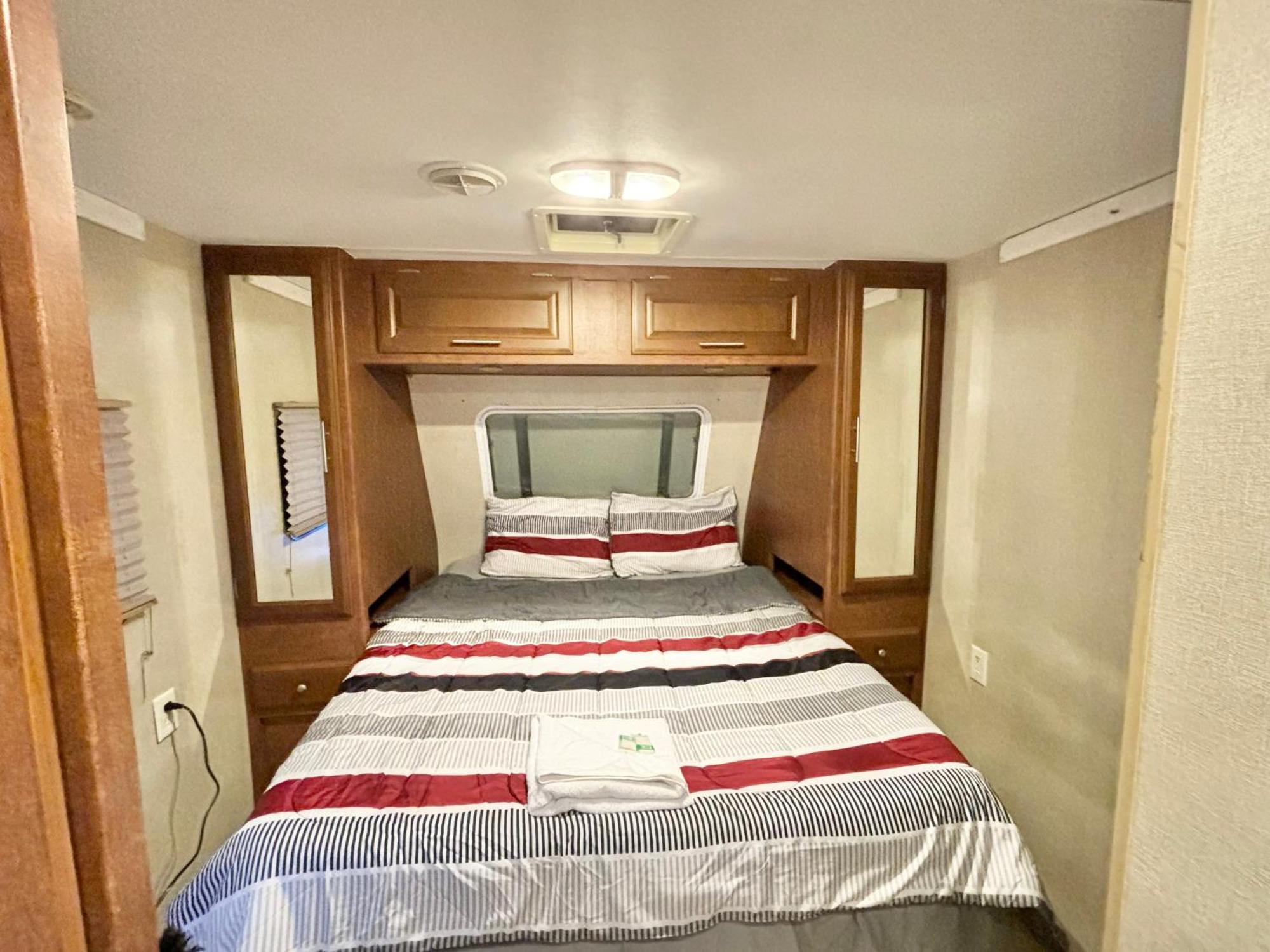 Camping In Modern Rv Trailer *