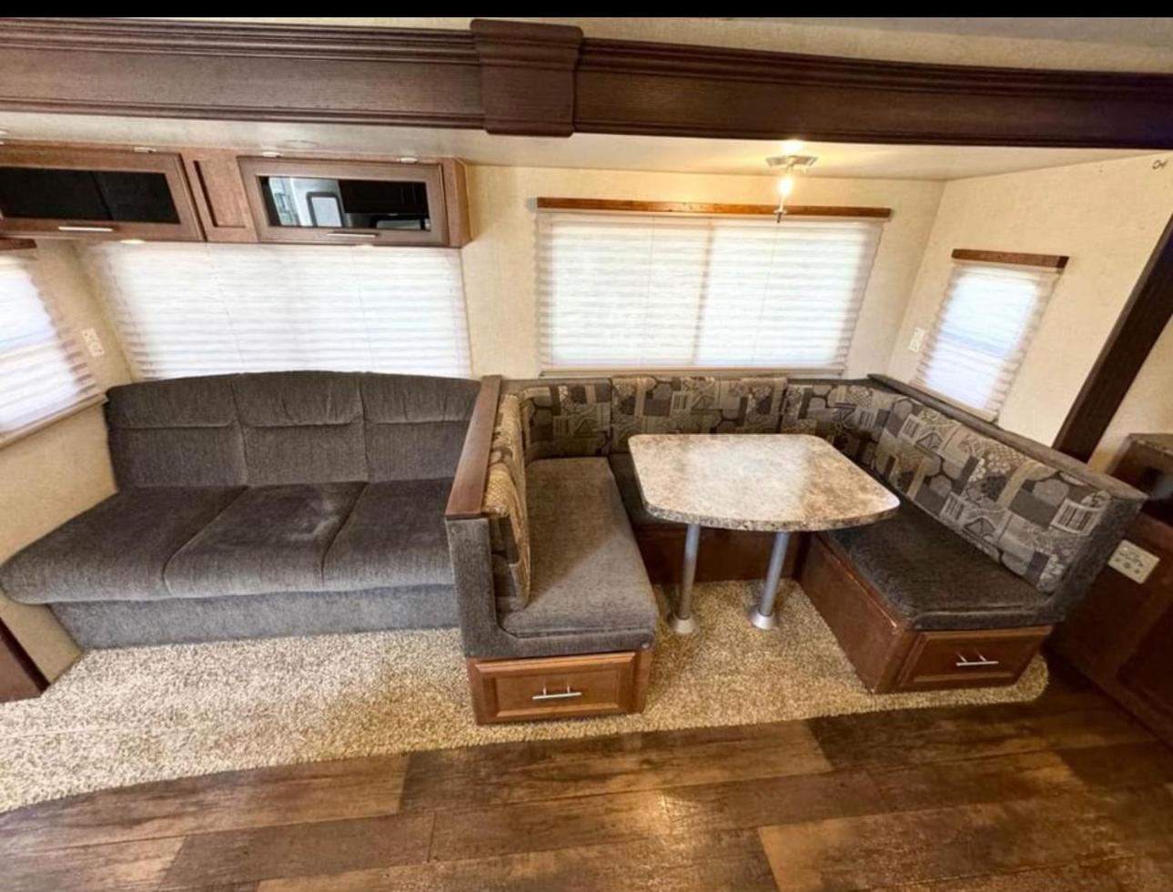 Camping In Modern Rv Trailer