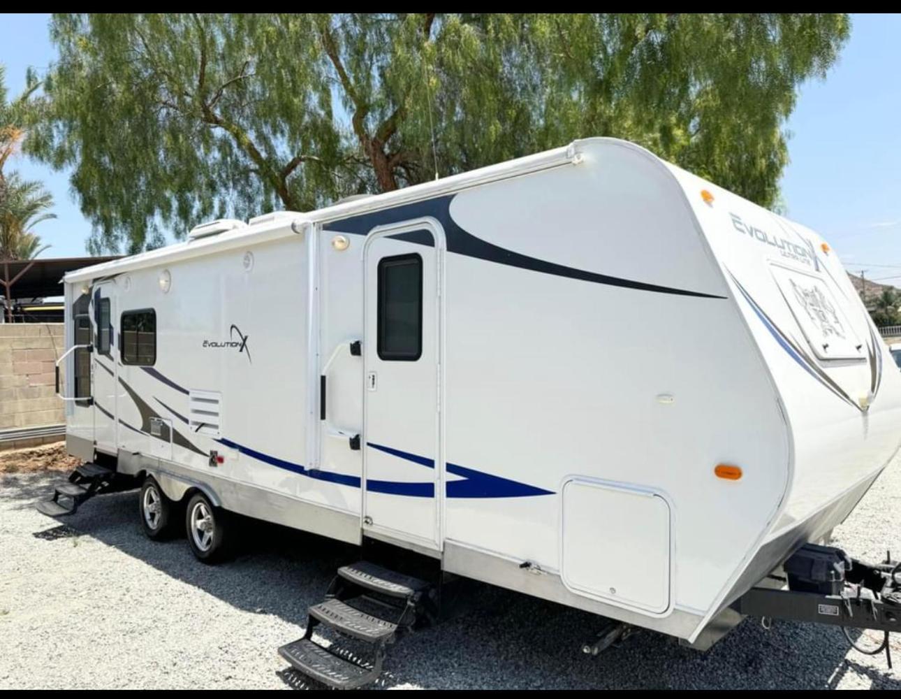 Camping In Modern Rv Trailer