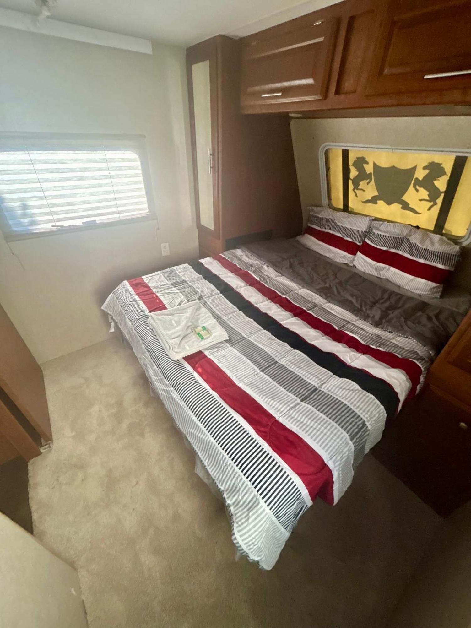 Campsite In Modern Rv Trailer